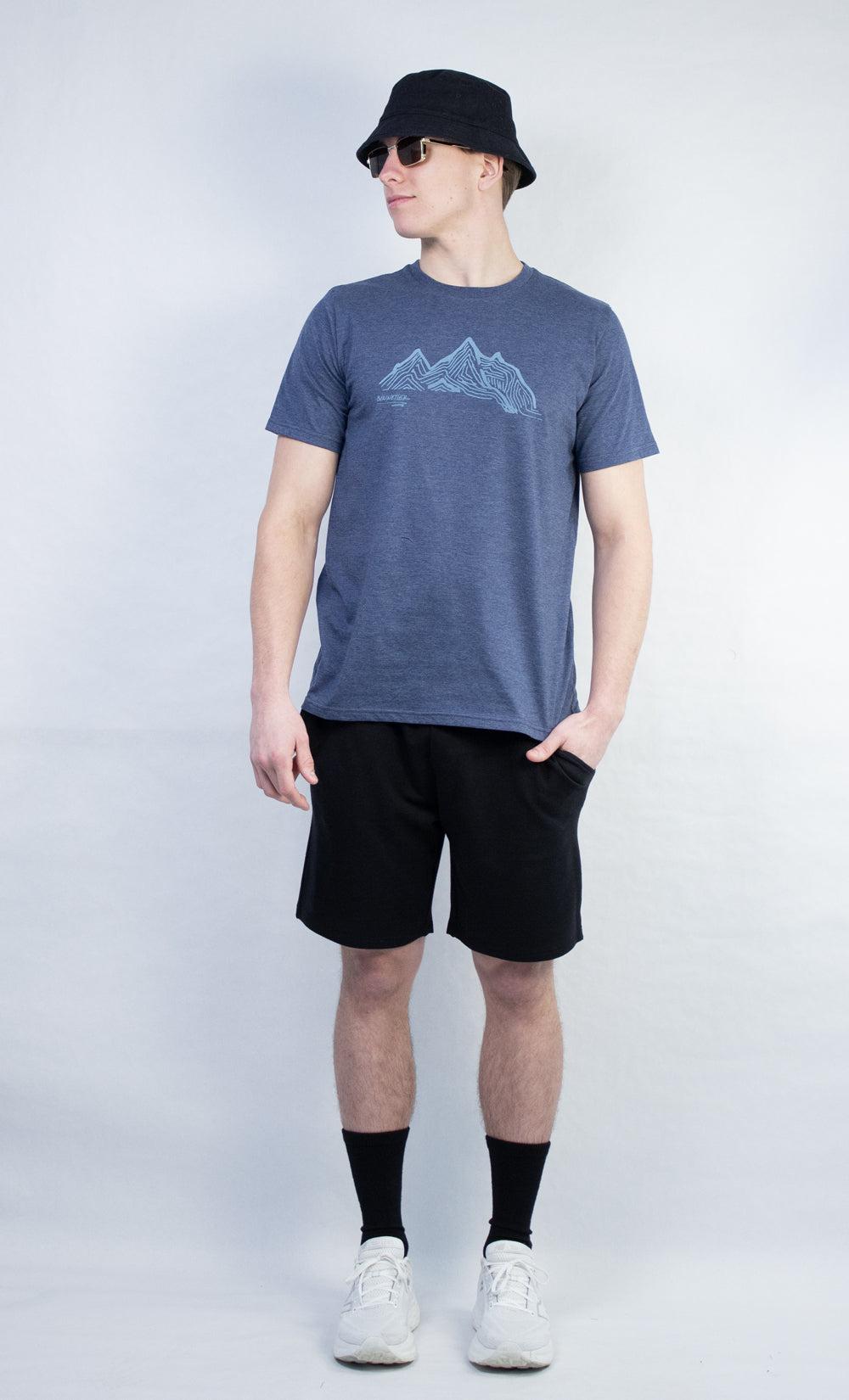 Men's T-Shirt Blue Heather - Climbing Route