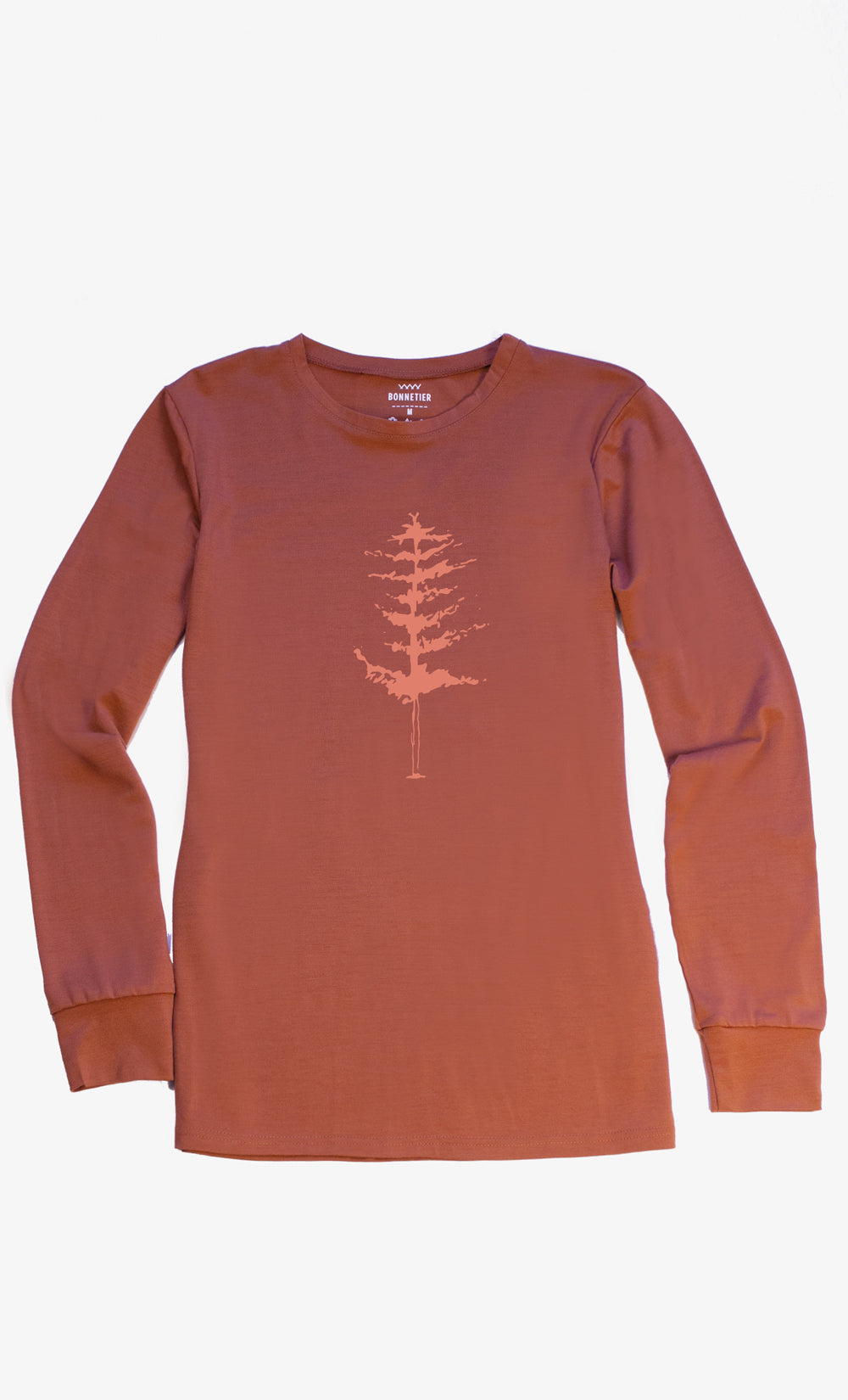 Burnt Orange Women's Long Sleeve Top - Pin