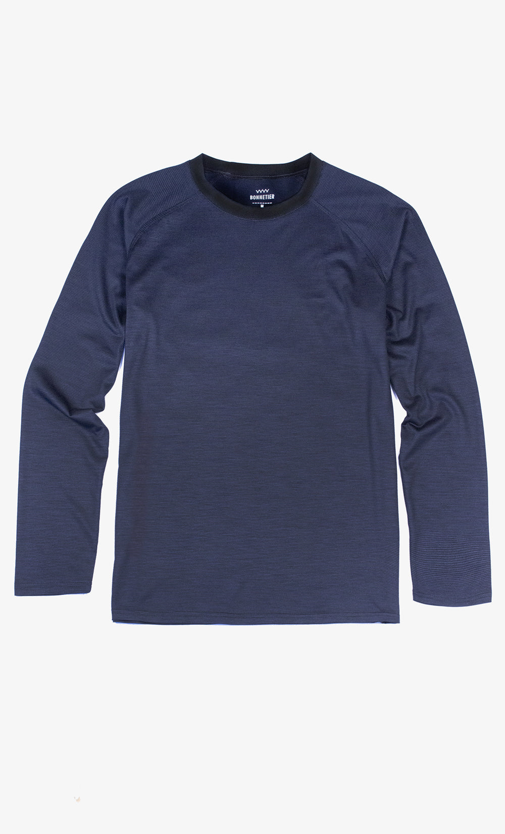 Haut Manche Longue Mérinos Homme Rayé - Premium