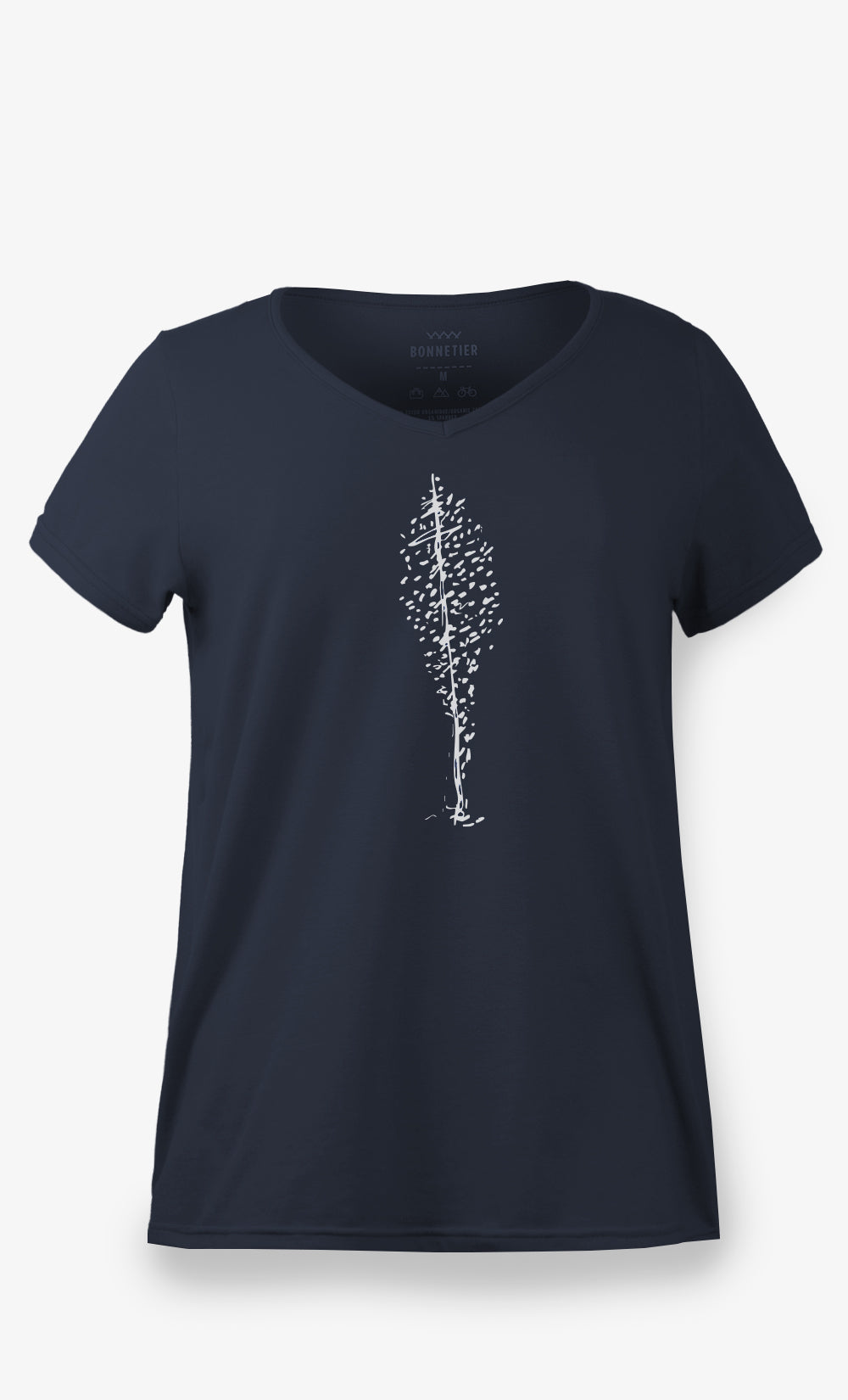 Women's Black T-Shirt - Leaf Tree