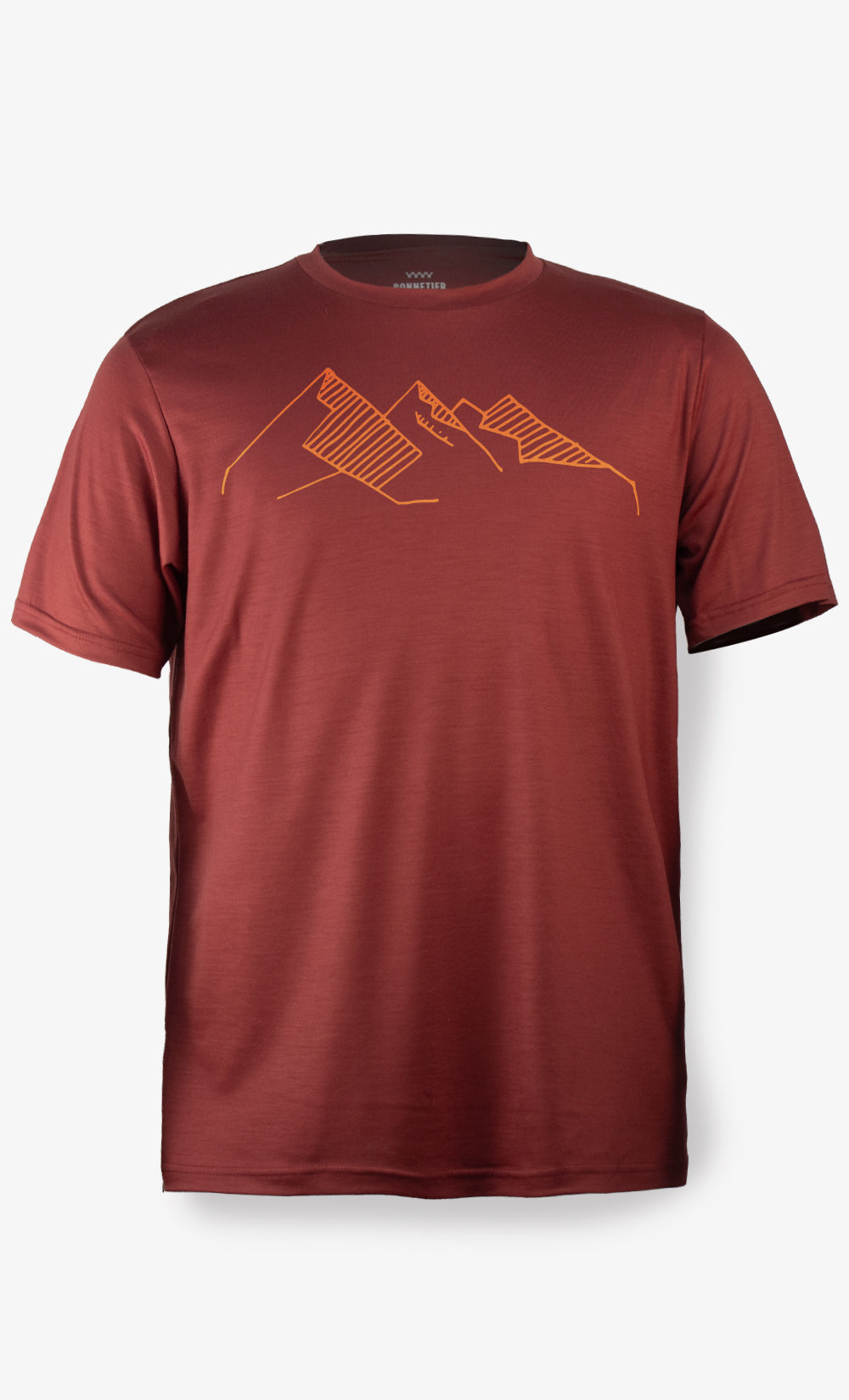 T-Shirt Mérinos Homme Carmin Ultra Léger - Géométrie