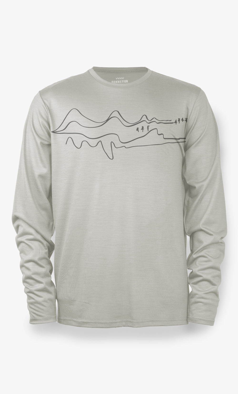 Men's Techcrew Warm White Merino Wool Long Sleeved - Sketchy Land