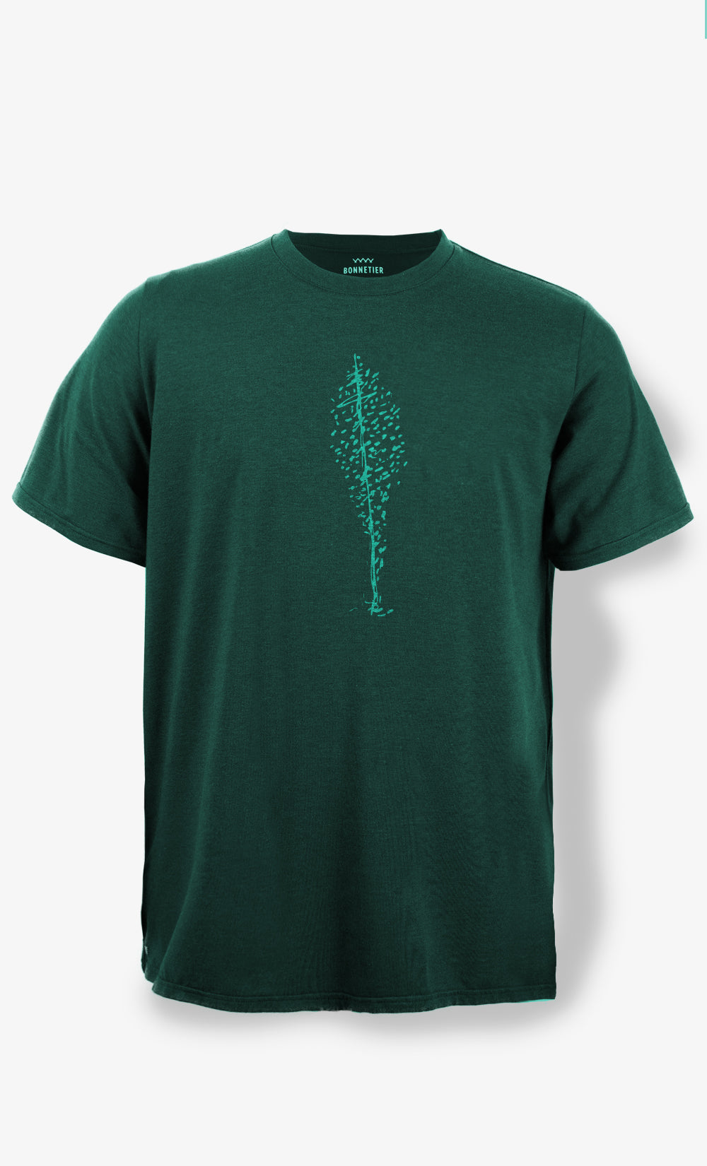 Men's Dark Green T-Shirt - Leaf Tree