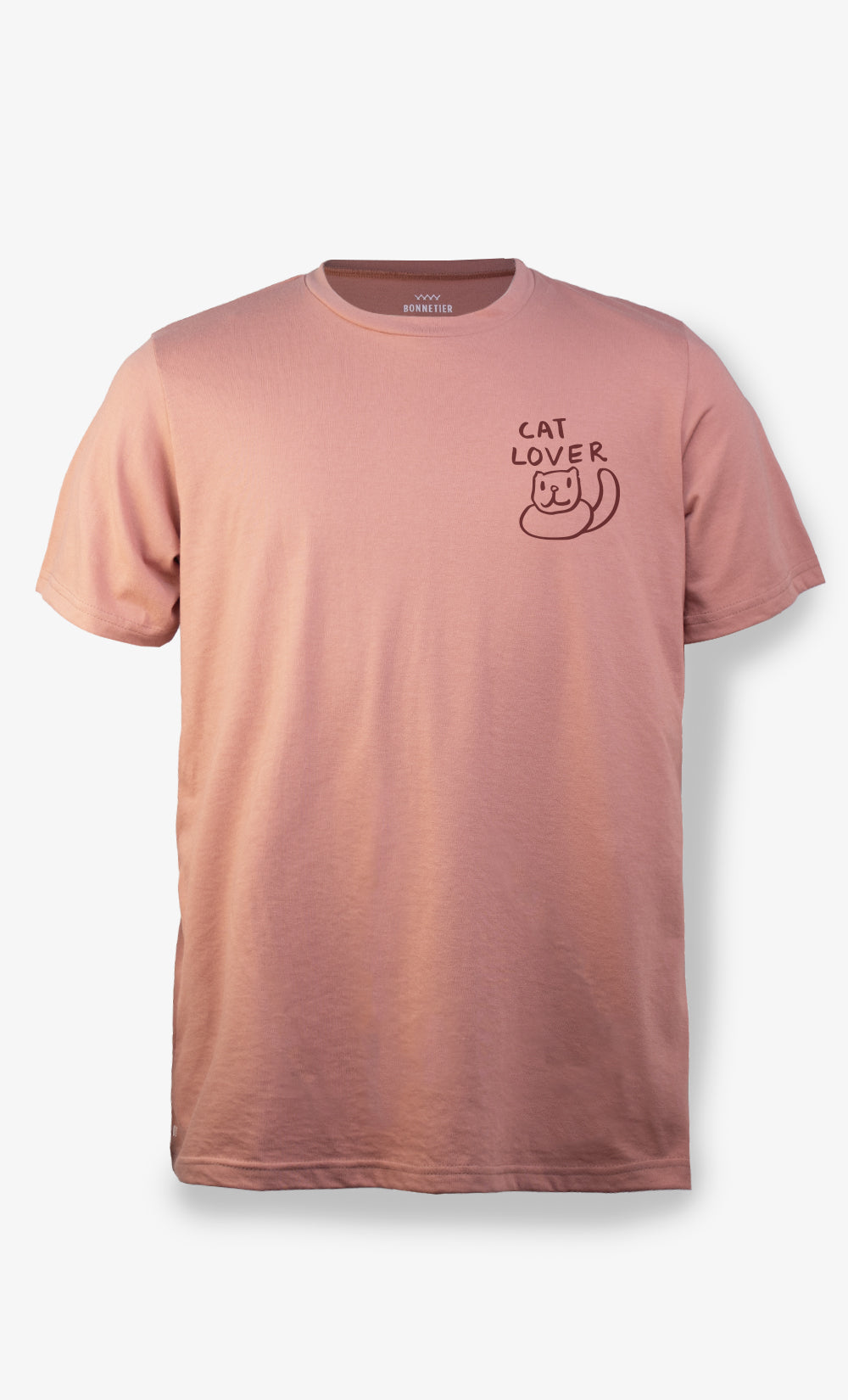 Men's Peach T-Shirt - Cat Lover