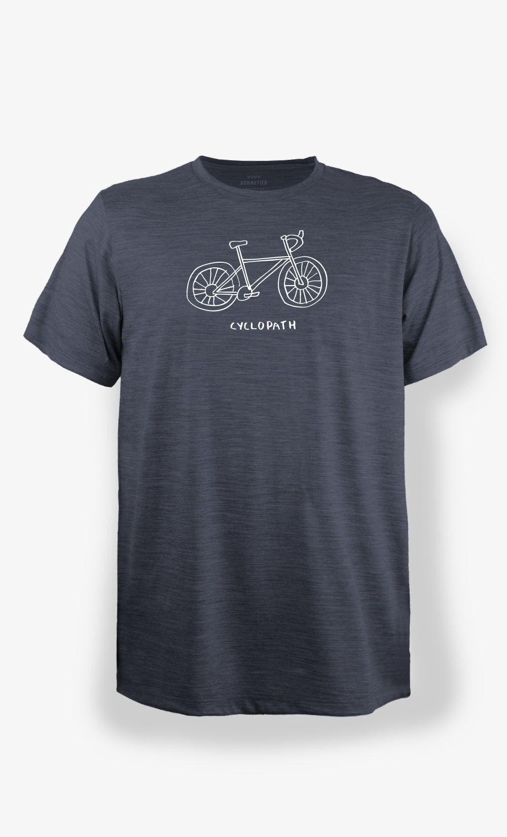 Men's Charcoal Heathered Ultra-Light Merino T-Shirt - Cyclopath